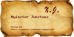 Nyisztor Jusztusz névjegykártya